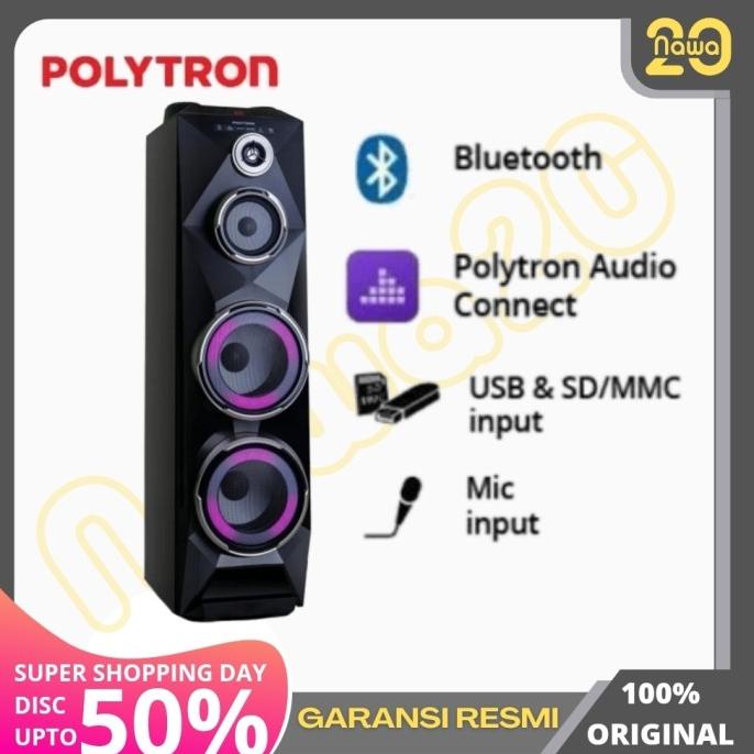POLYTRON SPEAKER AKTIF PAS 8SCA22 BLUETOOTH PAS8SCA22 LIGHT PAS 8C22