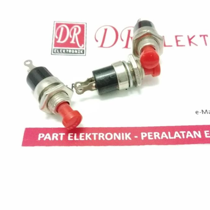 

Terbaru Mini Push on Switch Saklar Klakson kecil merah gagang ujung plastik dre3 Murah