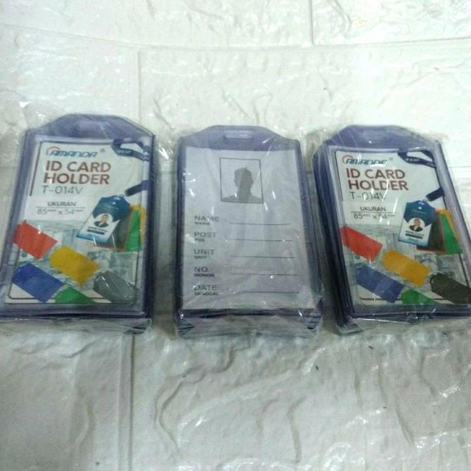 

id card holder 1 sisi berdiri T014 transparan/bening merk Amanda