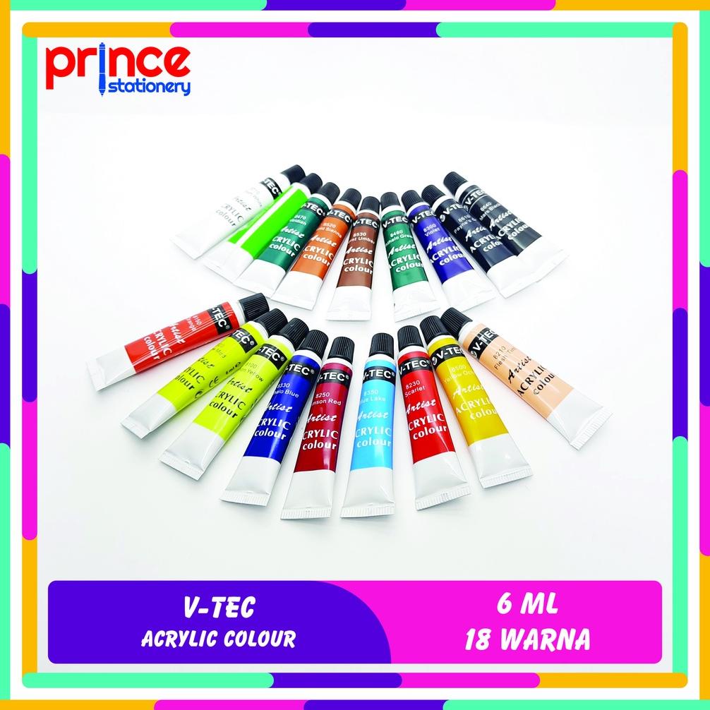 

Kekinian V-TEC ACRYLIC COLOUR / CAT AKRILIK V-TEC 6 ML 18 WARNA