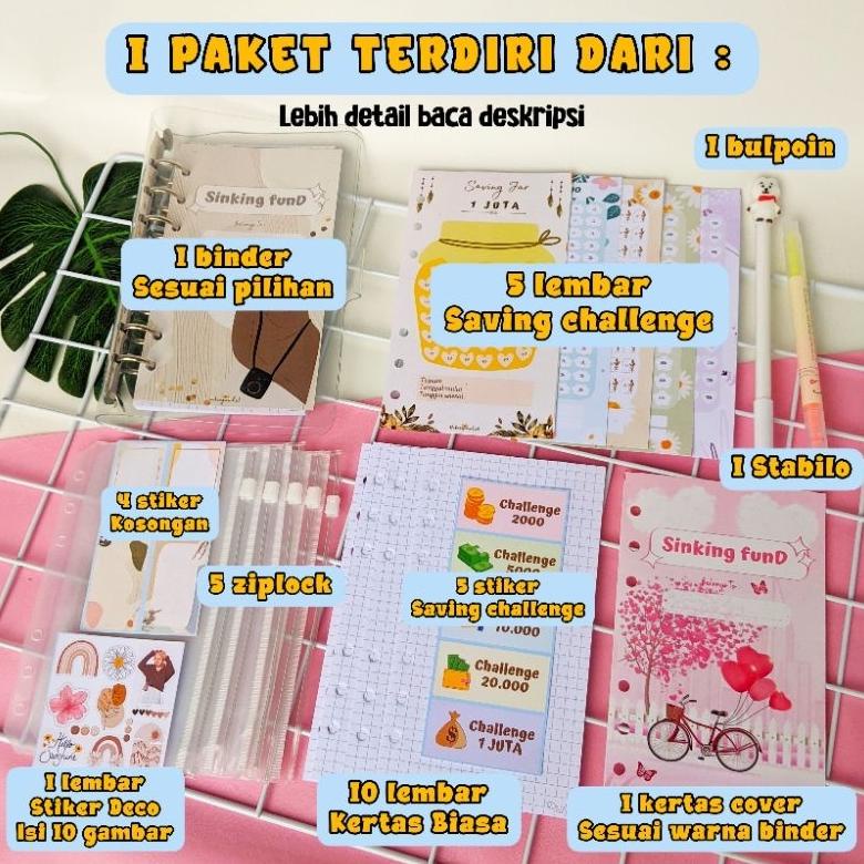 

Recomend A6 BINDER KEUANGAN / MONEY BINDER / Paket binder sinking fund / binder A6 / binder sequin daisy hologram / ziplock / zipper pocket .,