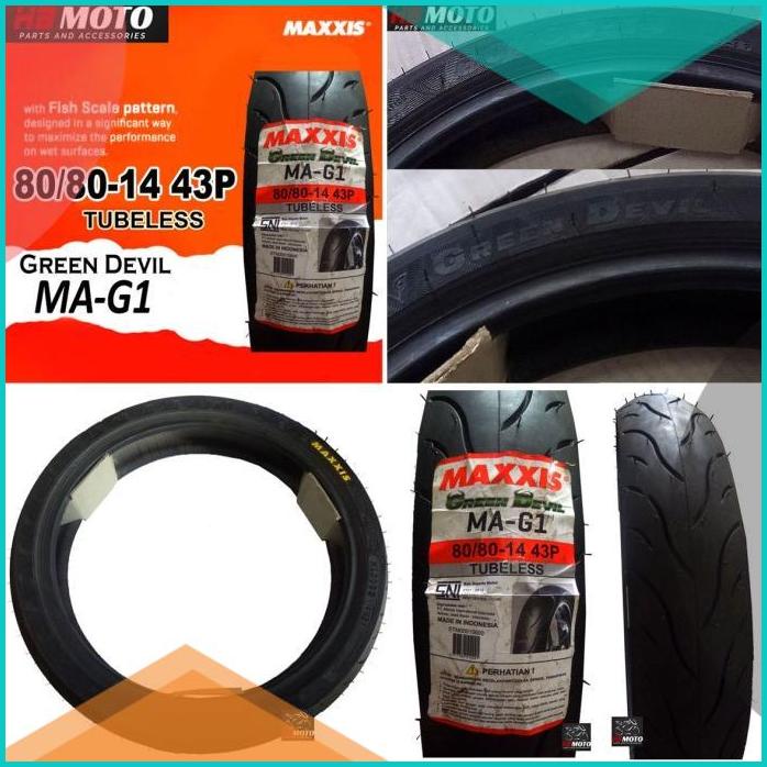 Ban Maxxis GREEN DEVIL Tubles Matic/Maxis GREEN DEVIL (MA-G1)80/80-14P