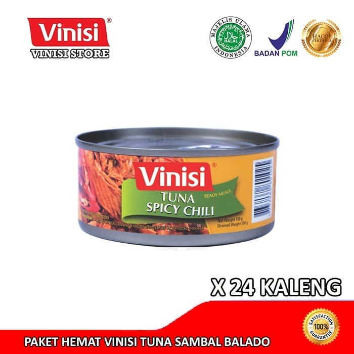 

Paket Hemat 1 Karton (24 Kaleng) Vinisi Tuna Sambal Balado 130 Gr