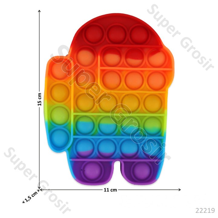 Mainan Anak Pop It Among Us Pelangi