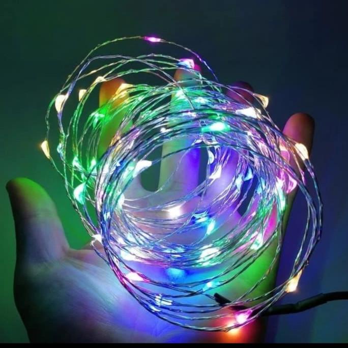 Lampu LED natal (10 meter) Kawat tembaga