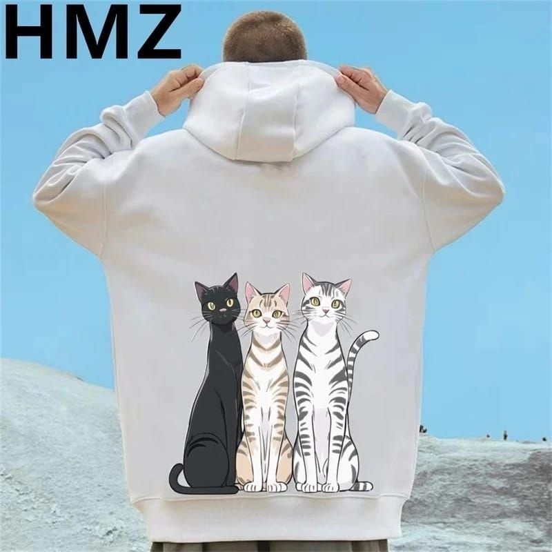 HOODIE JUMPER MOTIF KUCING HOODIE PRIA WANITA