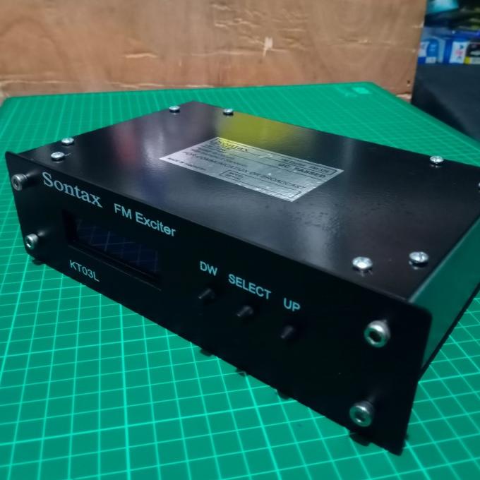 exciter transmitter pemancar fm pll display stereo 5watt 76mhz 108mhz