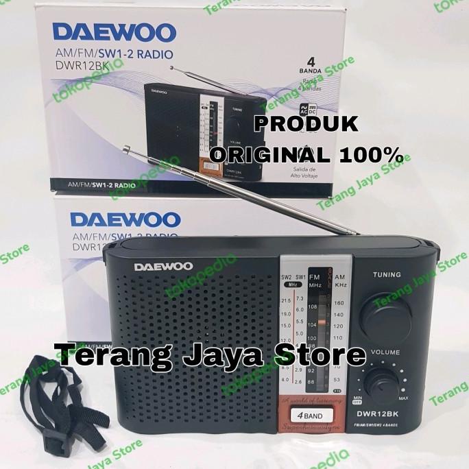 Radio Daewoo DWR-12BK Radio 4 Band Daewoo DWR12BK Radio Portabel DWR12