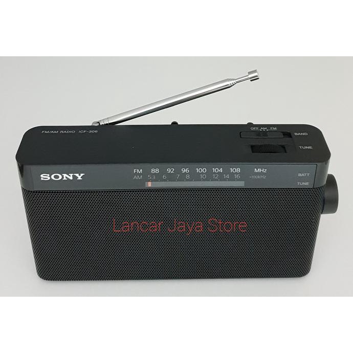 Sony ICF-306 Radio Portable FM/AM - Black