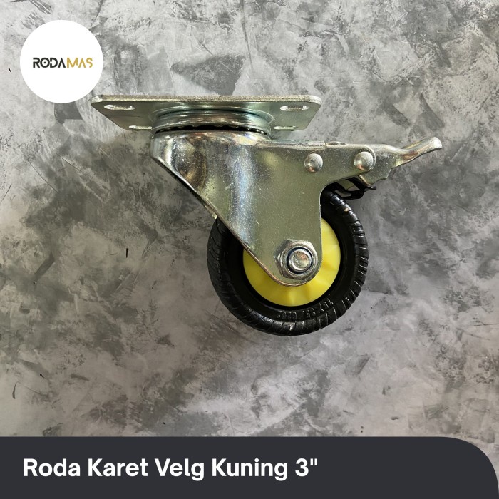 Roda Trolley / Roda Karet 3 inch ( Rem )
