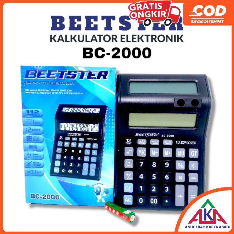 

TERMURAH Kalkulator Besar Beetster BC-2000 Calculator BC2000 12 digit Dual Display SALE