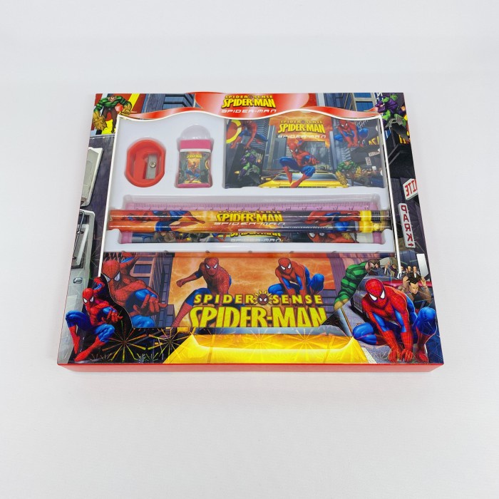 

SALE Stationary set 7in1 alat tulis anak spiderman Termurah