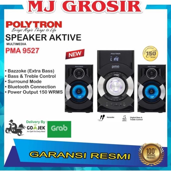 Polytron Speaker Audio Pma 9507 Pma9507 Super Bass Bluetooth Fm Radio Premium Berkualitas