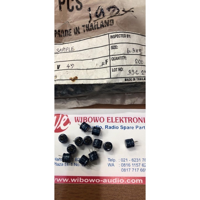 Terbaru Capacitor elco 47uf-6,3v BP 47uf 6.3v 6,3v BP Murah
