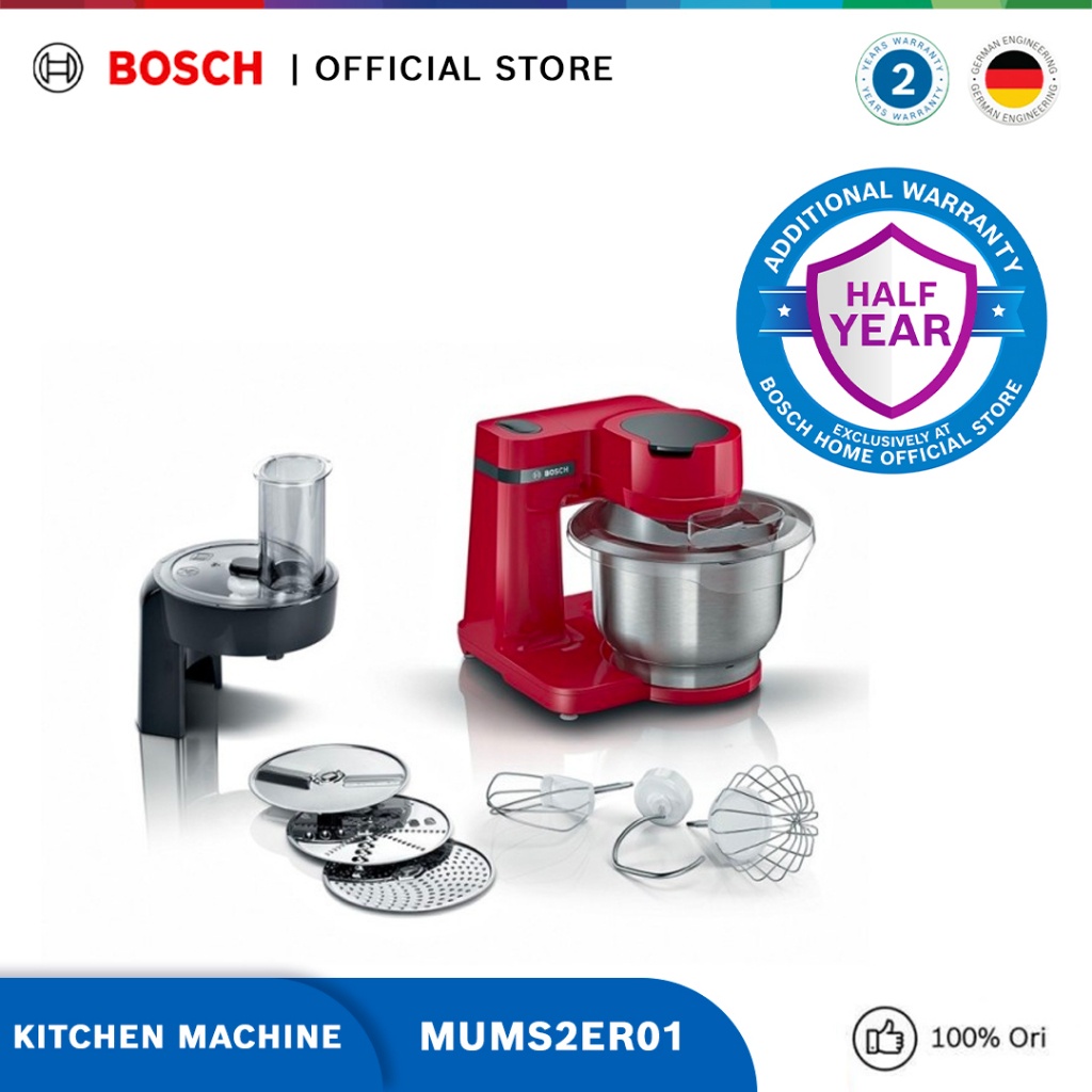Bosch MUMS2ER01 Stand Mixer Merah 700W 3.8L