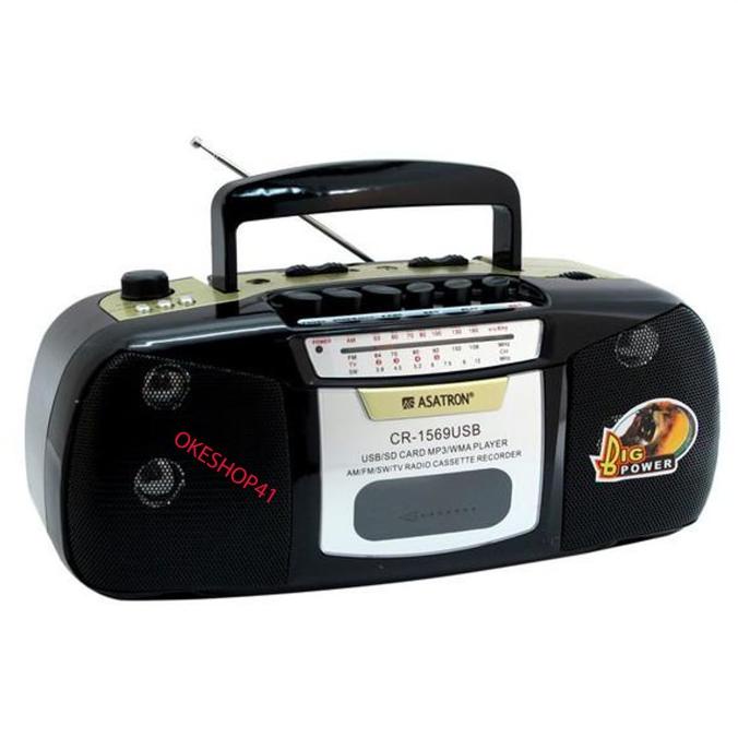 Radio asatron usb 1569 radio tape kaset jadul