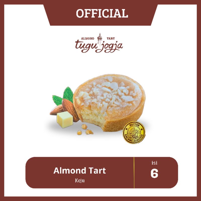 

Almond tart Keju - isi 6 pcs