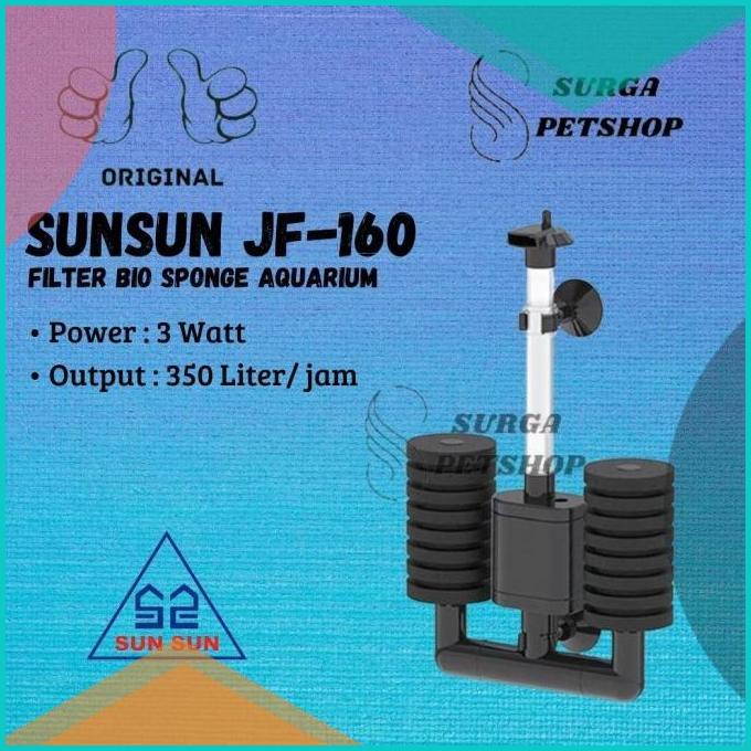 SUNSUN JF160 Filter Aquarium Kolam ikan Spons Biofoam Biochemical ORI