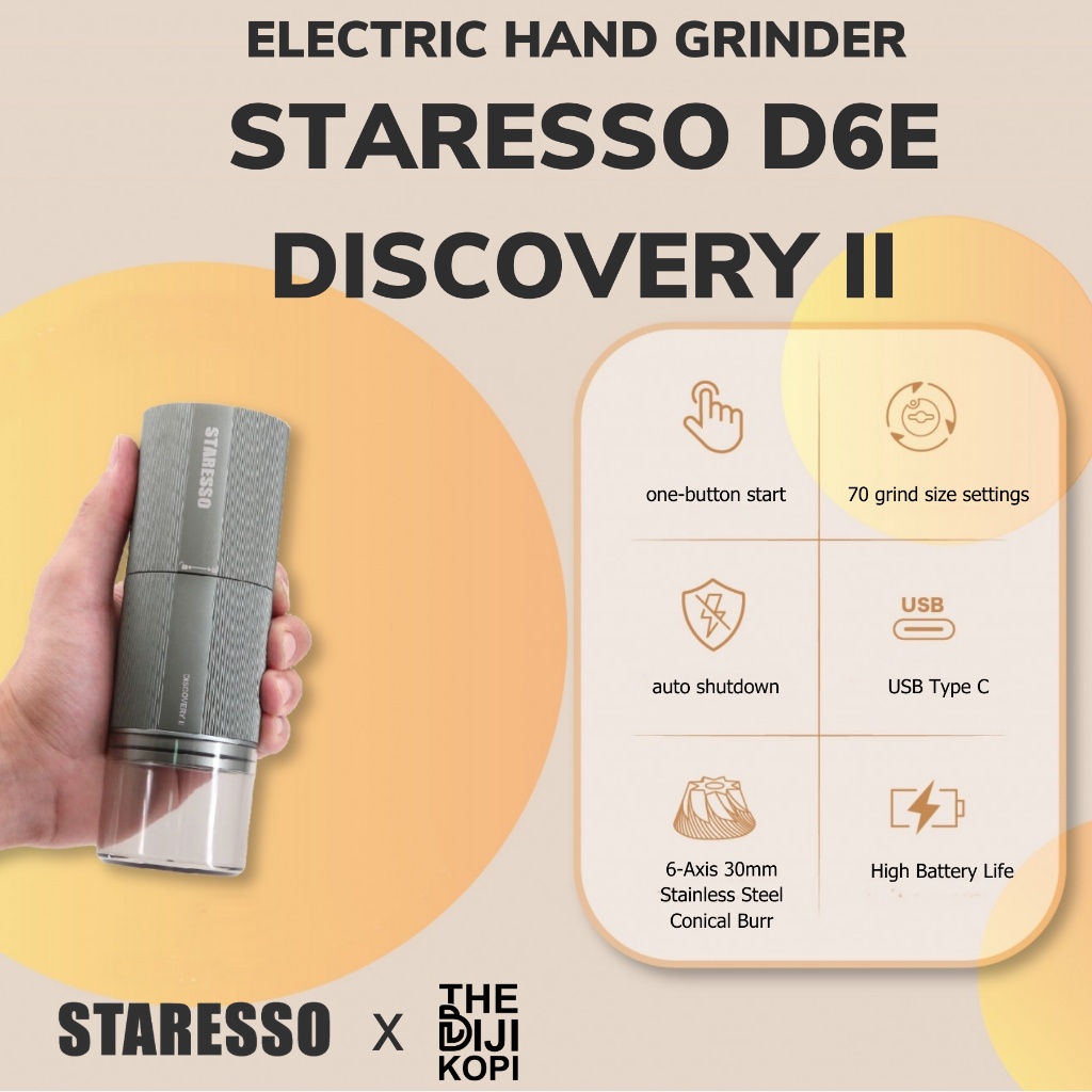 Grinder Kopi Staresso Discovery Ii D6E Ni Electric Coffee Grinder