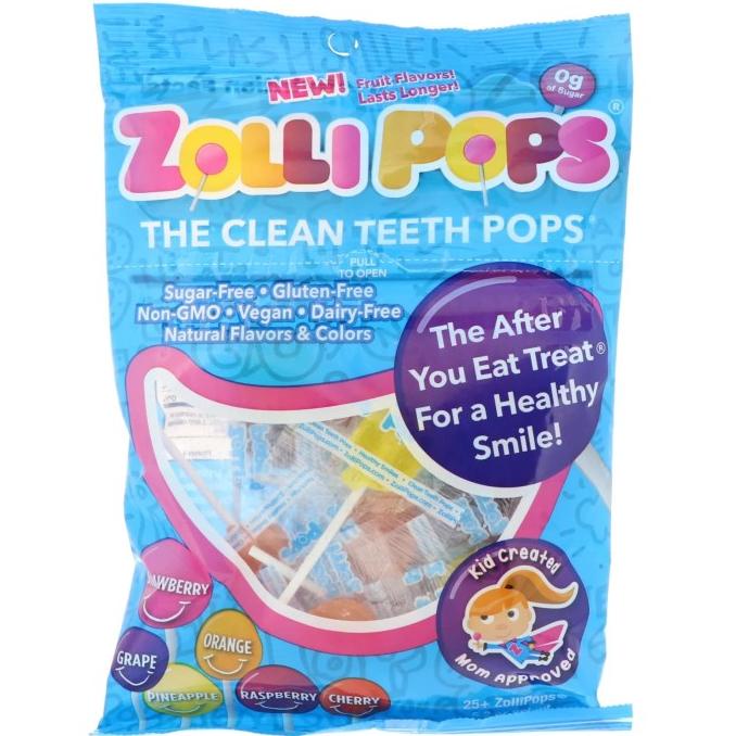 

TERLARIS - 25pc NEW Zollipops The Clean Teeth Pops Permen Lollipops Healthy Candy