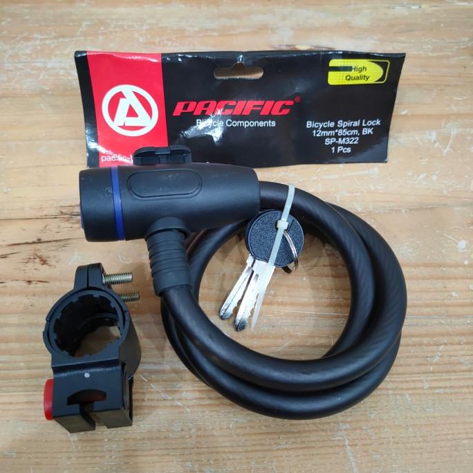 kunci spiral sepeda / gembok sepeda pacific sp-m322