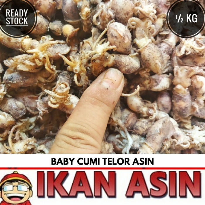 

Baby Cumi Telor Asin Kering 500 Gr