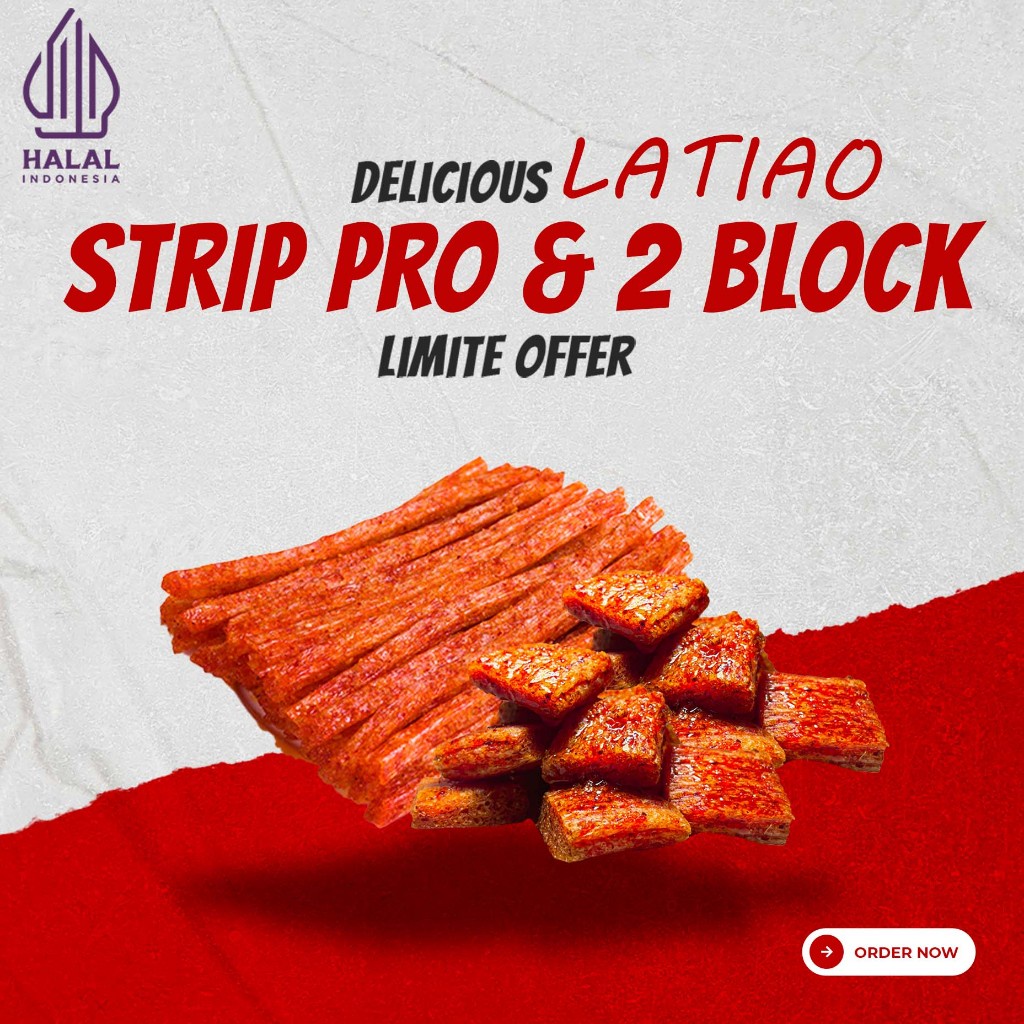 

[PAKET LATIAO] Blo (40pcs) + Strip Pro (1pcs) CELAN SNA VEGETARIAN GLUTEN HALAL PEDAS Makanan Food