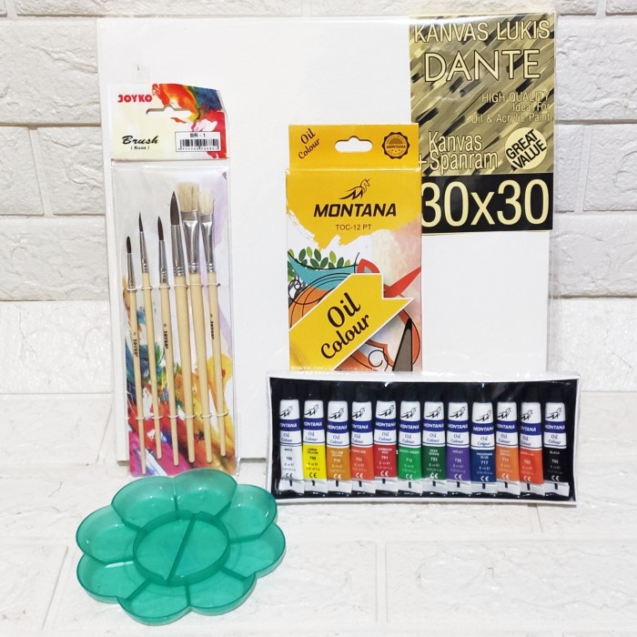 

Paket Melukis Set Kanvas 30X30 Kuas Palet