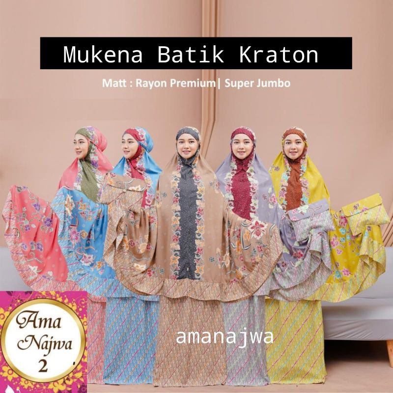 100% ORI Mukena Batik Kraton Jumbo by Ama Najwa 2