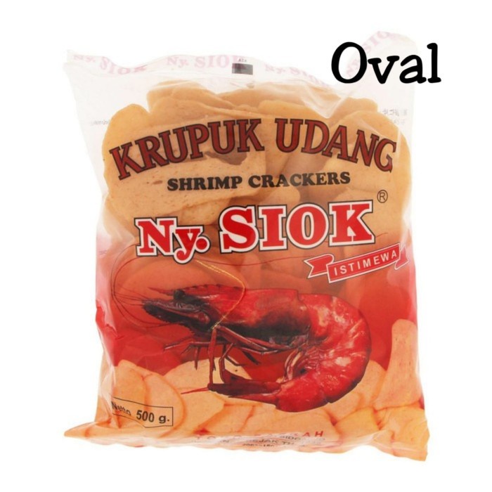 

Kerupuk - Kerupuk Udang / Shrimp Crackers Ny Siok Oval 500 Gr