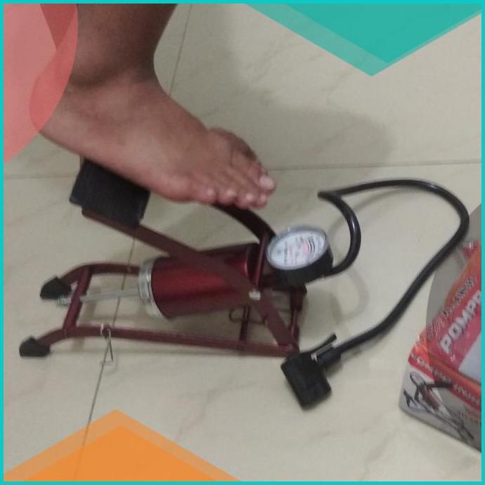 POMPA INJAK PORTABLE MINI UNTUK MOBIL SEPEDA MOTOR DAN SEPEDA INJAK 16