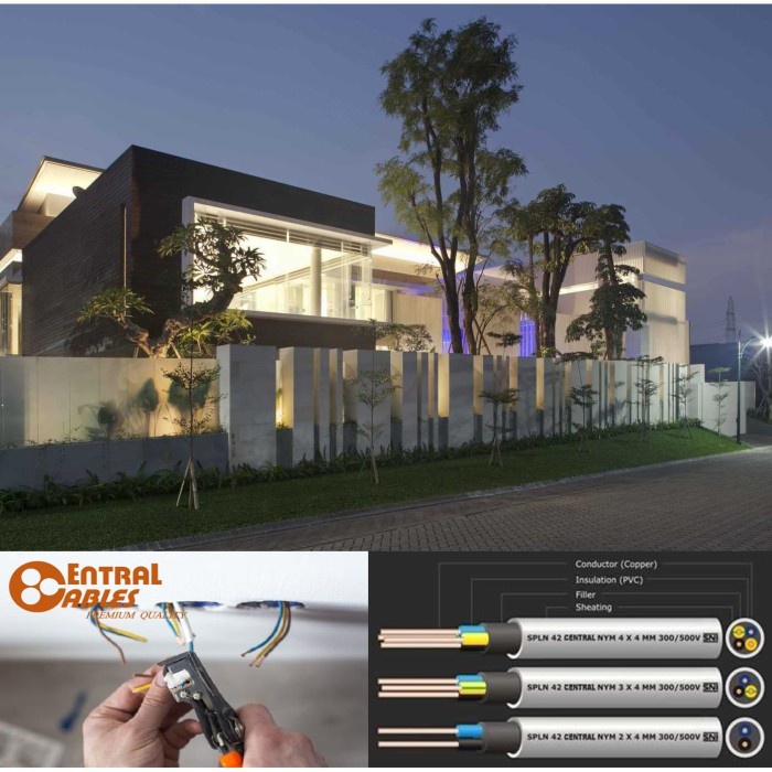 Kabel NYM 4 x 4 Kabel Listrik NYM 4x4 SPLN SNI LMK METER