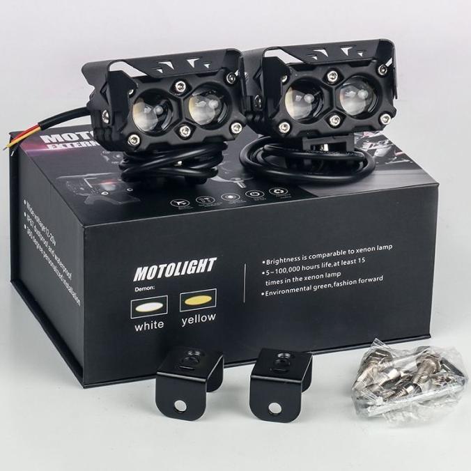 LAMPU LED TEMBAK MINI LASER 2 MATA UNIVERSAL D2 SQL 2 MATA