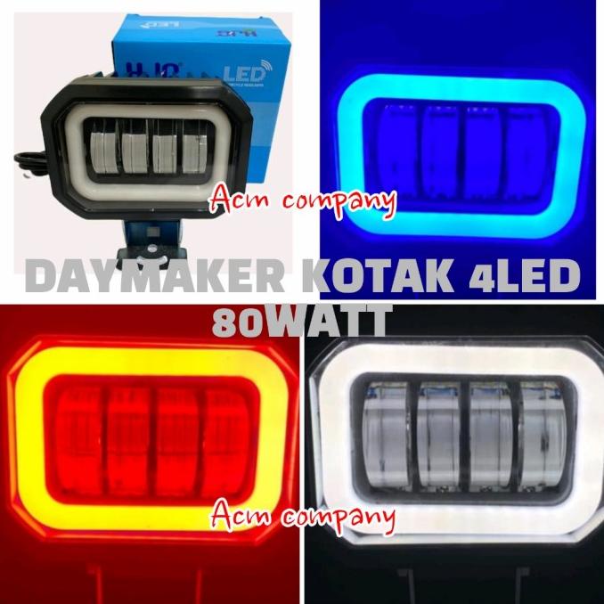 Lampu Tembak Daymaker CWL 4 Mata Led 80w HJG / Daymaker 4 Lensa Led