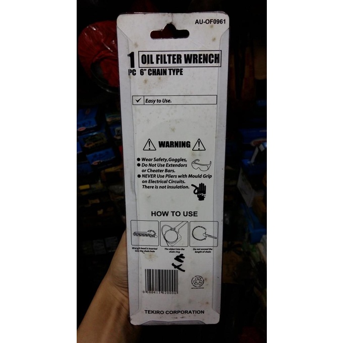 Kunci Pembuka Filter Oli / Alat Pelepas Filter Oli - Rantai 6" TEKIRO