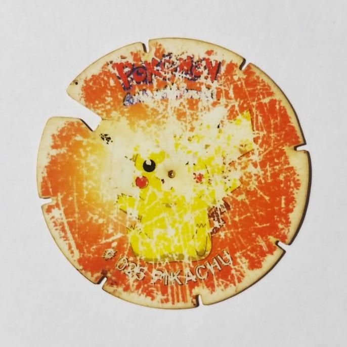 Pikachu #025 - Tazos Pokemon SPIN Coin Mainan Chiki Jadul