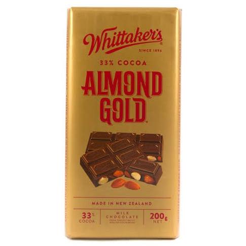 

Whittakers Almond Gold Chocolate 200g - Made in New Zealand