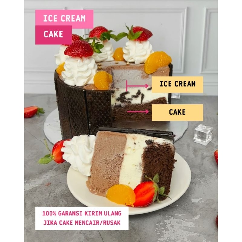 

Ice Cream Cake Full Topping Coklat Cetak 14Cm
