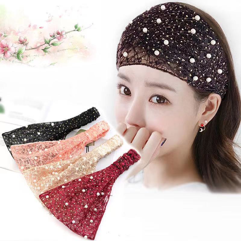 Fashion Starlight Beaded Breathable Headscarf Mori Sweet Outer Wear Hair Accessories