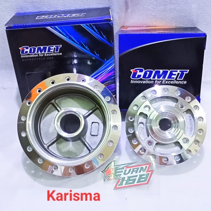Tromol Set Comet Karisma Supra x 125 Lama Depan Belakang Chrome