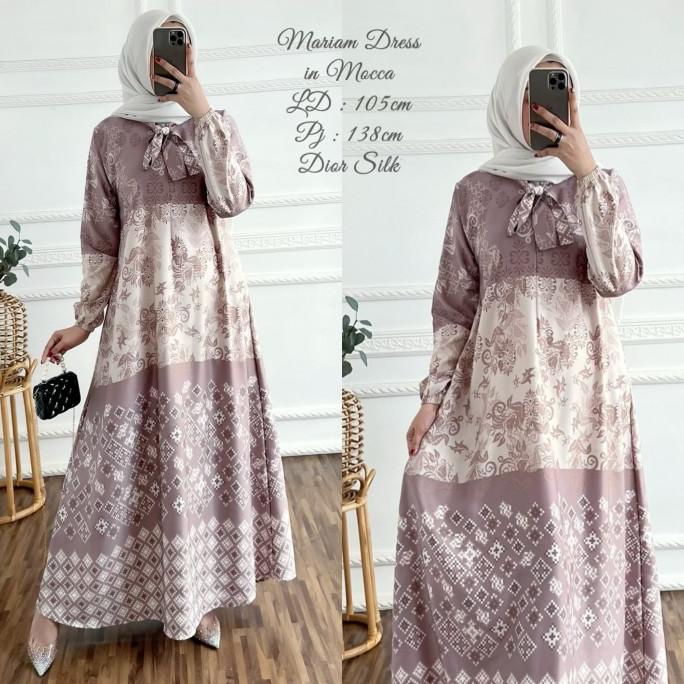 GAMIS LEBARAN MUSLIM SILK PREMIUM|DRESS LEBARAN MUSLIM SILKY TERBARU