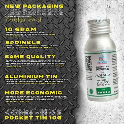 Hairnerds Professional Hair Styling Powder - Bubuk Bedak Powder Rambut Pria