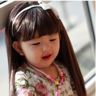 Ay00 - Wig Rambut TEBAL Palsu Anak Perempuan / Wig Anak Panjang Pendek Bergelombang / Aksesoris