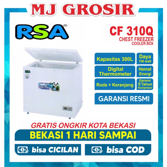 Terbaru Rsa Cf 310 Chest Freezer Box 300 L Lemari Pembeku 300 Liter By Gea Promo Terlaris