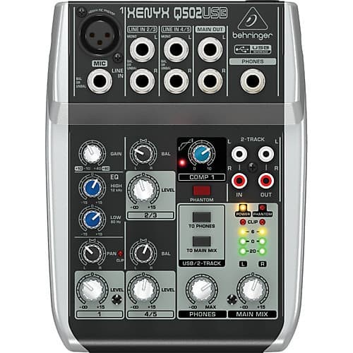 Behringer Xenyx Q502Usb Q-502 Q502 Q 502 Usb Mixer Audio Interface Nst Original Dan Terpercaya