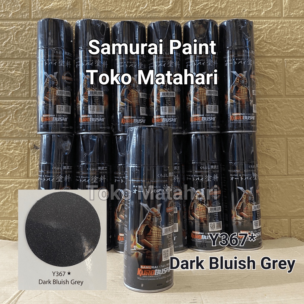 Samurai Y367* Dark Bluish Grey Abu Monyet Cat Semprot Samurai Kurobushi