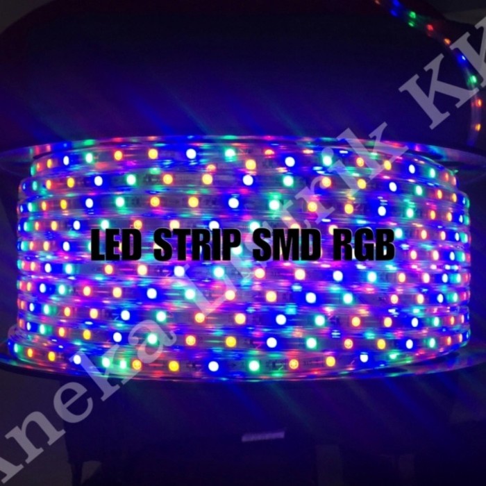 Lampu LED STRIP SELANG WARNA WARNI SMD 5050 15M 220V 15 M Meter RGB Murah