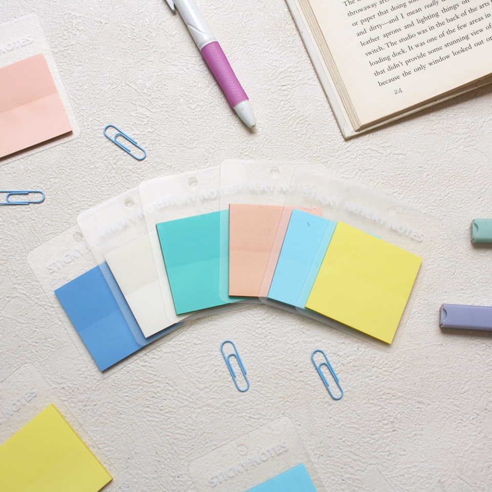 

A Colorful Square See-Through Sticky Notes