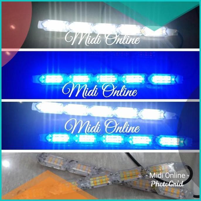 Lampu Alis Kristal Running 15.5Cm - Lampu Sein Running Plus Drl Senja