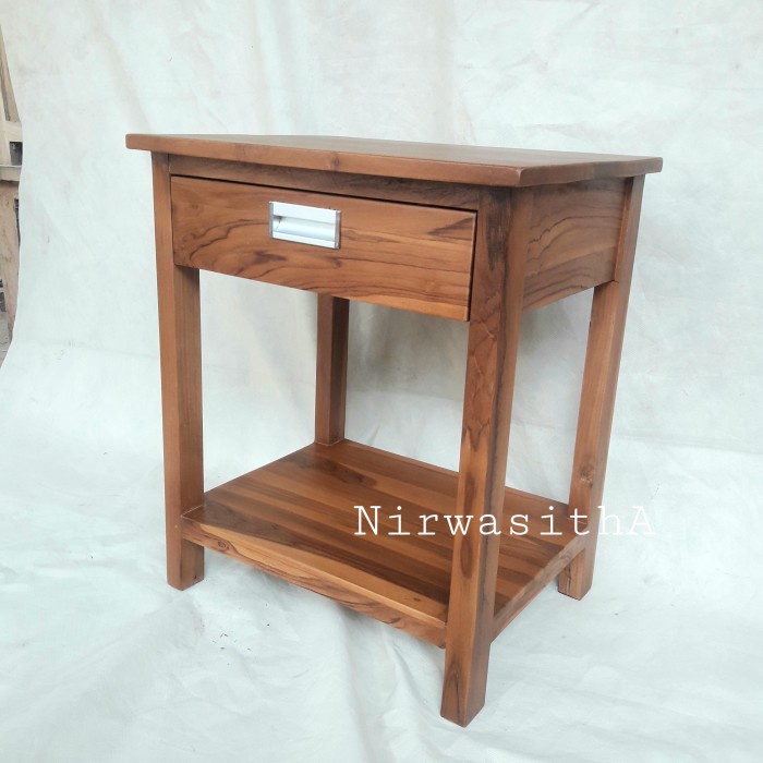 Meja Sudut - Lamp Table - Meja Kamar - Side Table kayu Jati